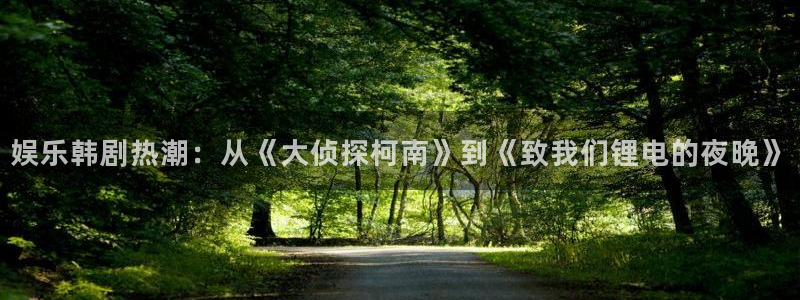 卧龙娱乐怎么样：娱乐韩剧热潮：从《大侦探柯南》到《致我们锂电的夜晚》